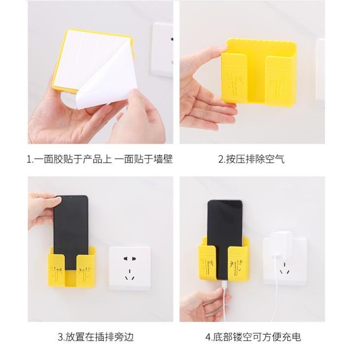 【平價用品】 手機收納架 手機充電支架 遙控器 置物架 多用途 造型架 整理盒 充電孔架 掛壁 冷氣遙控器 收納神器-細節圖3