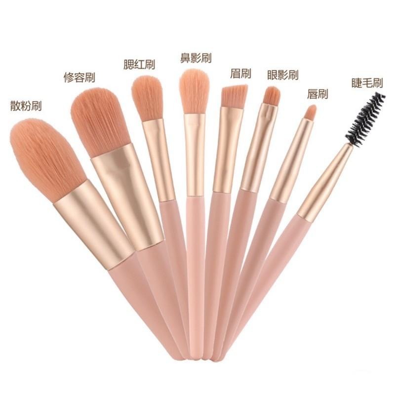 【平價用品】 8件組 刷具 迷你刷具 刷具組 旅行刷具組 隨身刷具 8支迷你旅行化妝刷 超柔軟 眼影 腮紅 全套化妝刷-細節圖2
