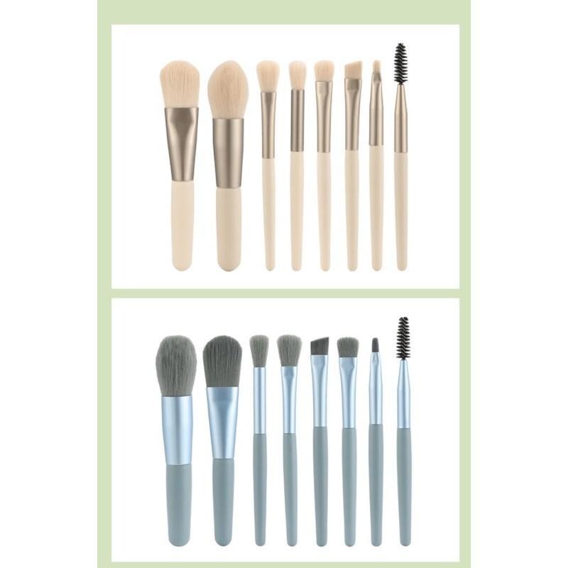【平價用品】 8件組 刷具 迷你刷具 刷具組 旅行刷具組 隨身刷具 8支迷你旅行化妝刷 超柔軟 眼影 腮紅 全套化妝刷-細節圖3