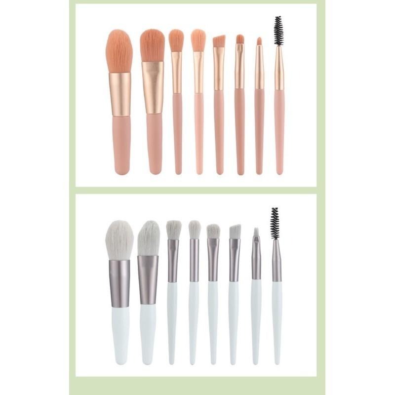 【平價用品】 8件組 刷具 迷你刷具 刷具組 旅行刷具組 隨身刷具 8支迷你旅行化妝刷 超柔軟 眼影 腮紅 全套化妝刷-細節圖4