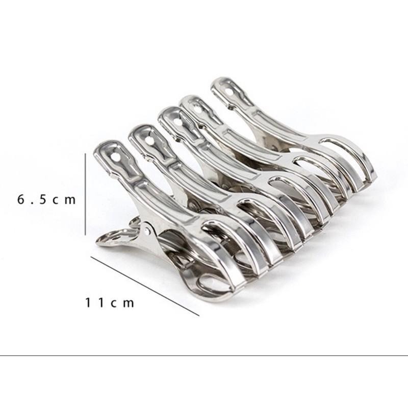 【平價用品】 大夾子 不銹鋼被夾 不鏽鋼衣夾 11.5CM 白鐵衣夾  棉被夾 夾子 曬衣夾 居家必備 大衣夾 防脫落-細節圖2