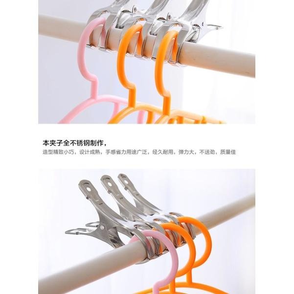 【平價用品】 大夾子 不銹鋼被夾 不鏽鋼衣夾 11.5CM 白鐵衣夾  棉被夾 夾子 曬衣夾 居家必備 大衣夾 防脫落-細節圖5