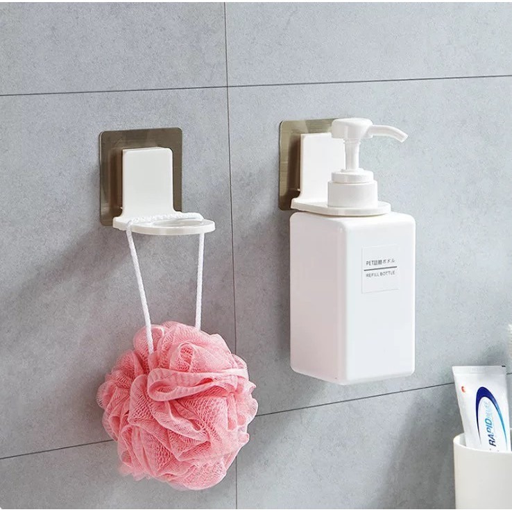 【平價用品】 沐浴乳掛勾架 無痕沐浴乳掛架 牆面洗手液架 沐浴乳掛勾 洗手液掛勾 無殘膠 可重複使用 收納 沐浴乳-細節圖3