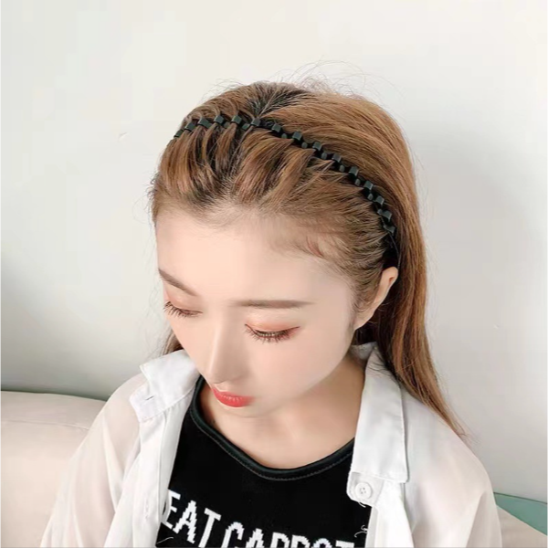 【平價用品】 波浪髮箍 髮箍 頭飾 洗臉頭箍 防滑 鐵鋼波浪 波浪形 蓬髮神器 金屬髮箍 造型髮箍 洗臉髮束 頭箍 碎花-細節圖2