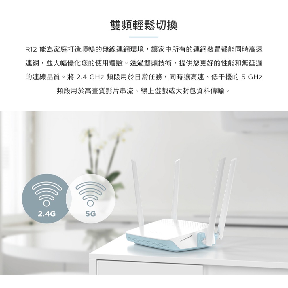 [現貨]D-Link友訊 R12 AC1200 雙頻無線路由器 Wifi5 (接替 DIR-1260) [代理商公司貨]-細節圖3