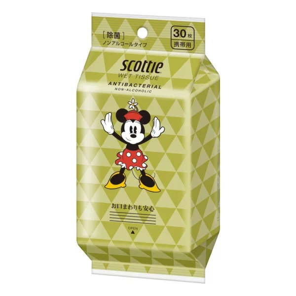 日本原裝 SCOTTLE CRECIA 便攜式紙巾 濕紙巾 迪士尼-細節圖2