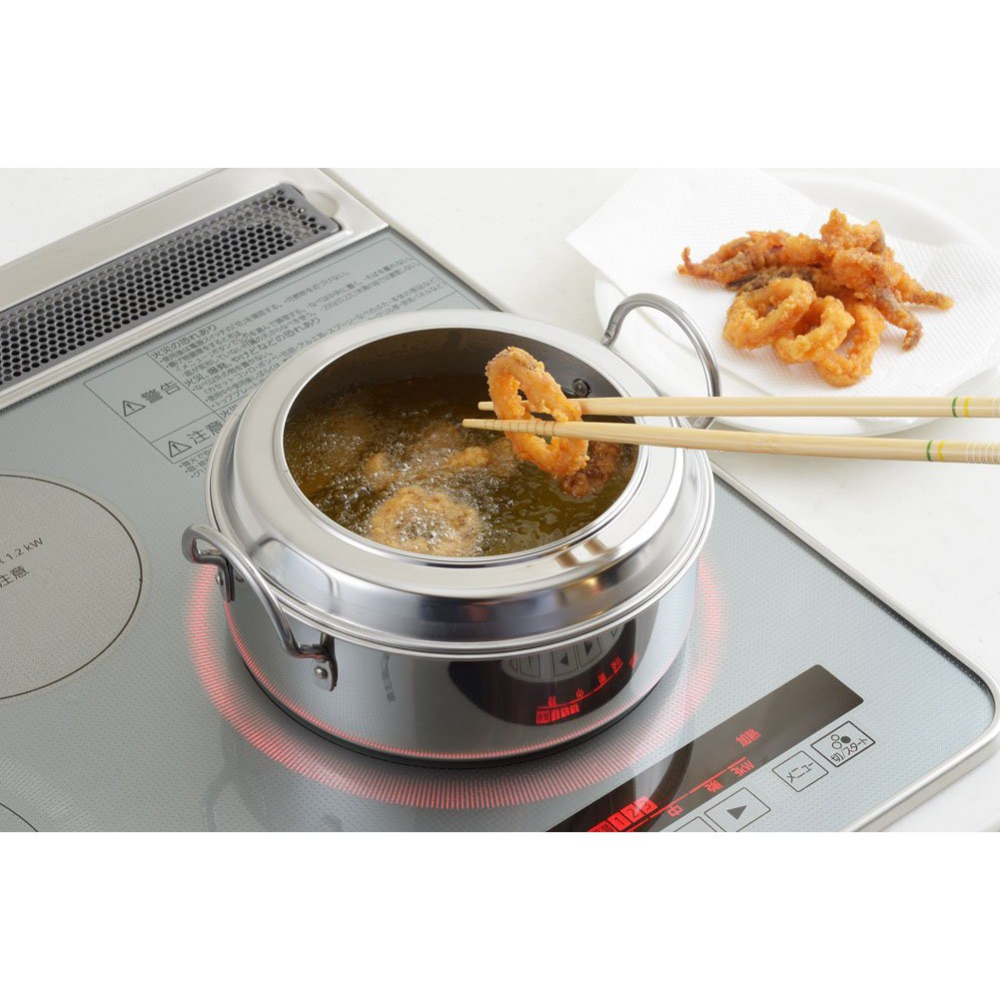 日本原裝 ARNEST 濾油 油炸 兩用 鍋具組-細節圖3