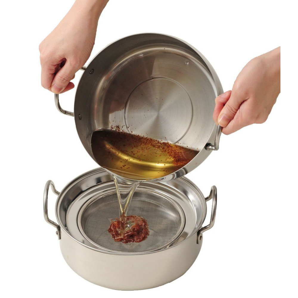 日本原裝 ARNEST 濾油 油炸 兩用 鍋具組-細節圖5