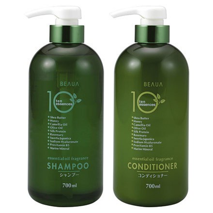 日本品牌 熊野油脂 KUMANO 十種植物萃取精華精油護理洗髮精/潤髮乳 Beaua 10