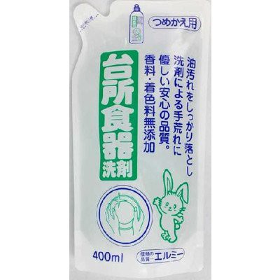 日本品牌 Elmie 廚房食器洗碗精 本體 補充包-細節圖2