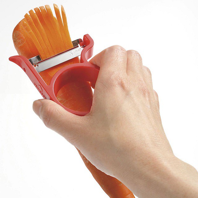 日本製造【AUX】功能削皮器三入組 UCS14 紅 黑-細節圖5