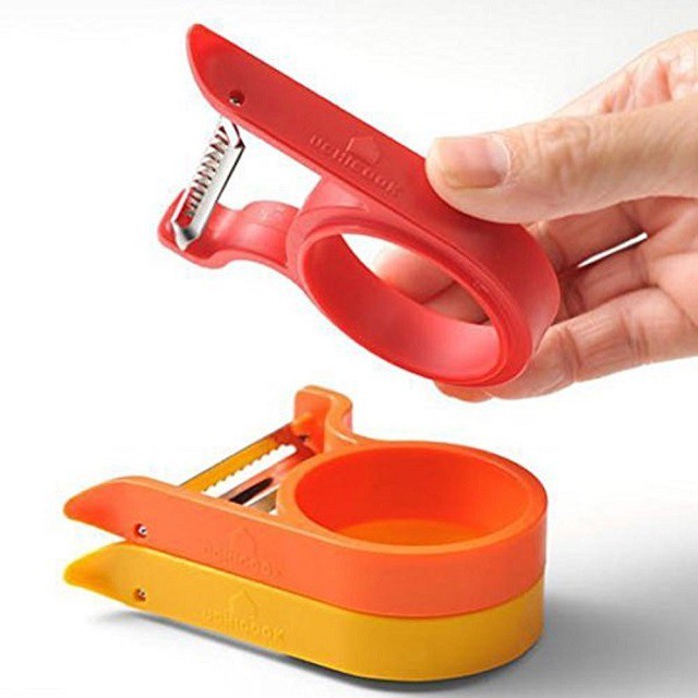 日本製造【AUX】功能削皮器三入組 UCS14 紅 黑-細節圖6