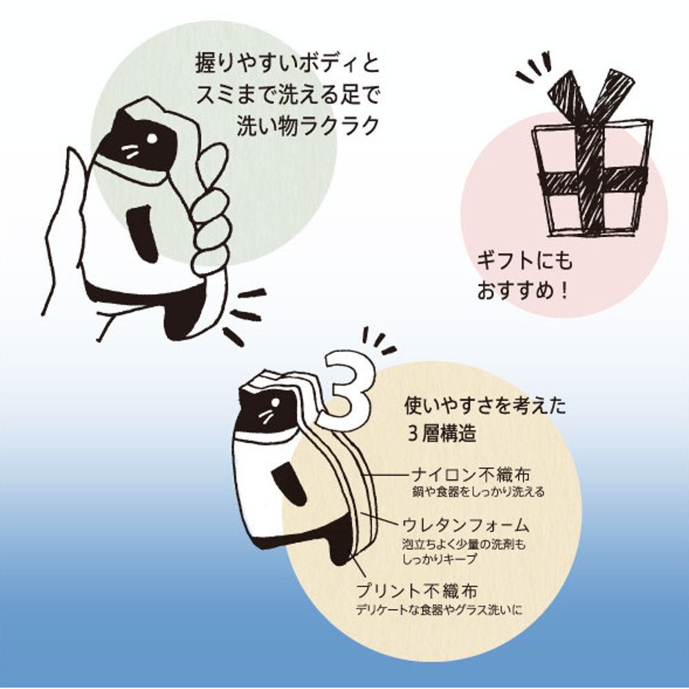 日本品牌【MARNA】崖上的貓咪菜瓜布 K575A  K575B-細節圖3