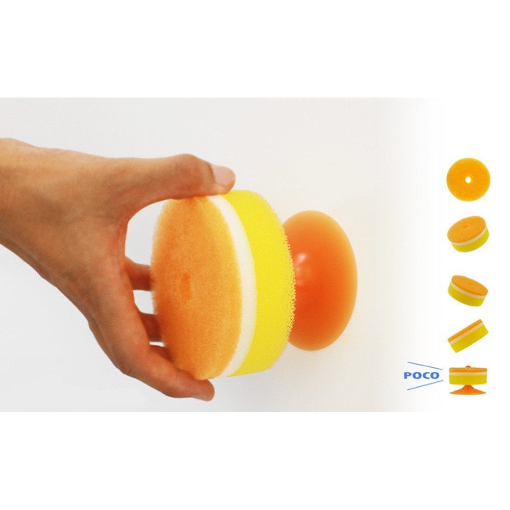 日本品牌【MARNA】附吸盤便利菜瓜布 K096 粉 黃 綠 藍 紫 深綠-細節圖2