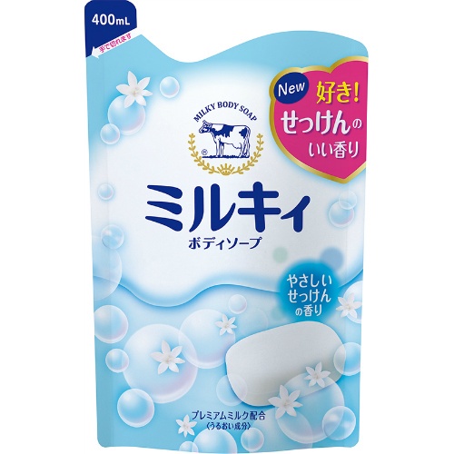 日本原裝 Cow 牛乳石鹼 牛乳精華沐浴乳 瓶裝 補充包-細節圖4