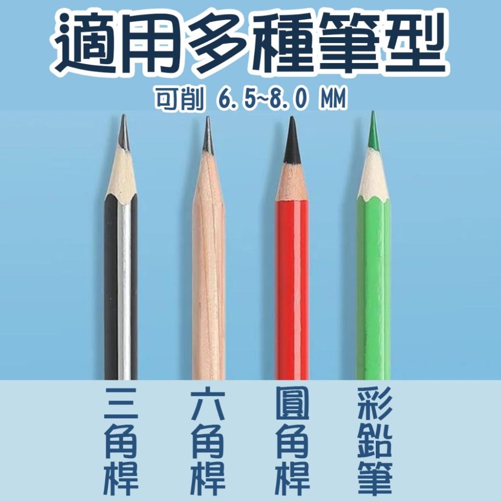 鉛筆機 手動 削鉛筆機 細桿鉛筆 6-8mm 吸入式 鉛筆 色鉛筆 適用 機械狗 8668 筆尖粗細可調 防卡芯設計-細節圖4