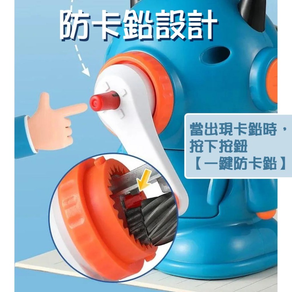 鉛筆機 手動 削鉛筆機 細桿鉛筆 6-8mm 吸入式 鉛筆 色鉛筆 適用 機械狗 8668 筆尖粗細可調 防卡芯設計-細節圖7