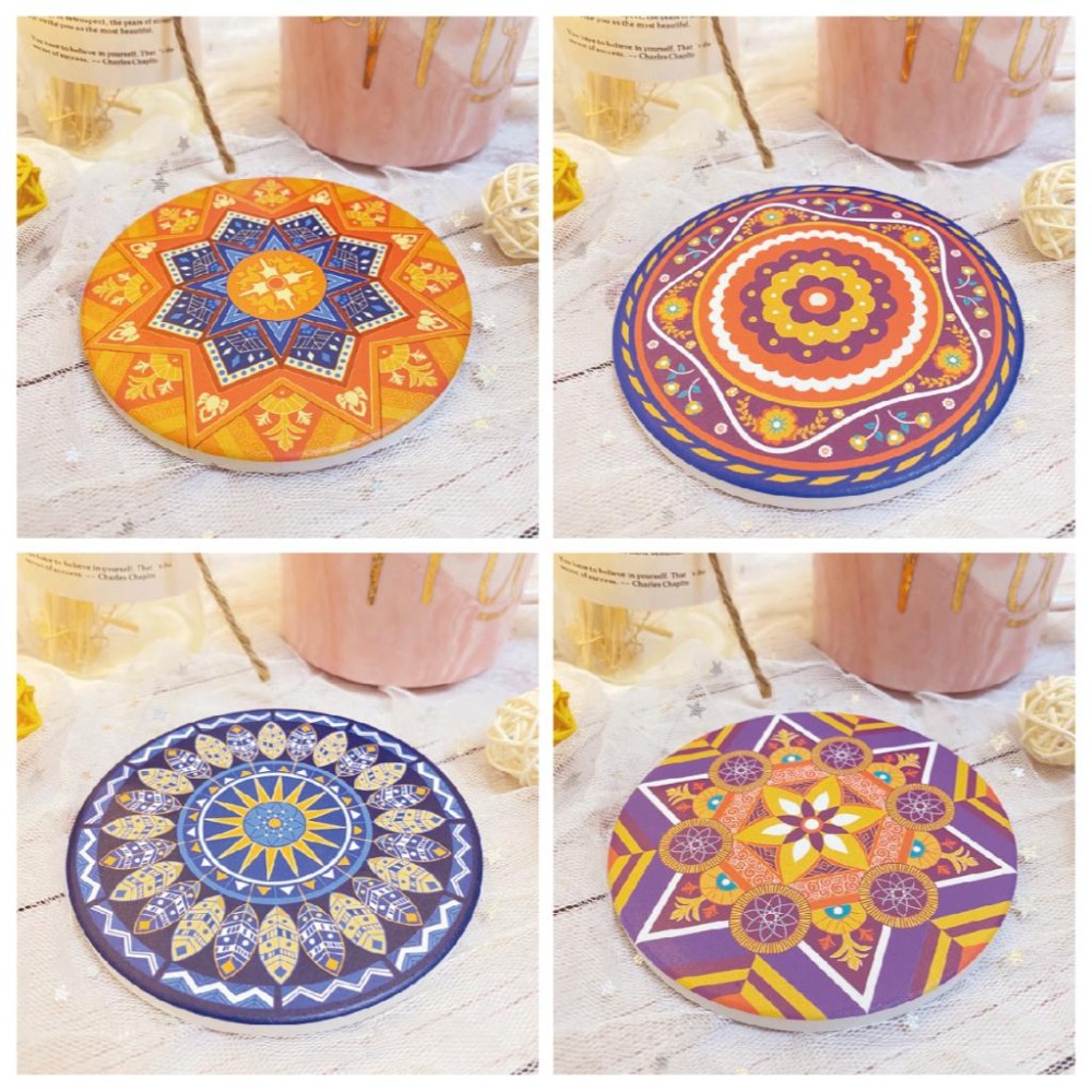 【台灣現貨】杯墊 珪藻土杯墊 珪藻土 超吸水 矽藻土杯墊 吸水杯墊 北歐風杯墊 硅藻土杯墊 歐式簡約杯墊 咖啡杯墊-細節圖6