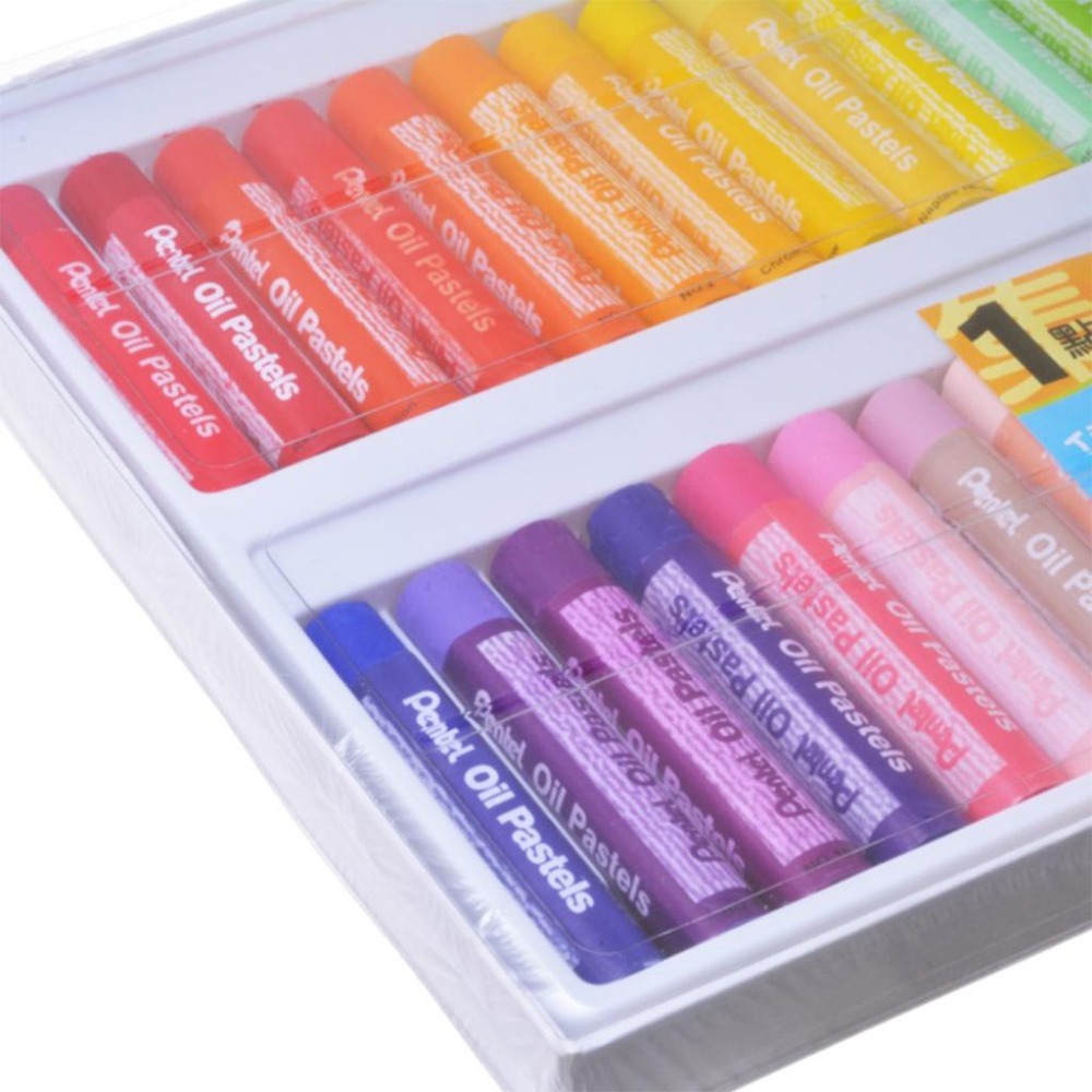 【飛龍】Pentel 特大粉蠟筆 12 /16/24/36/48色 特大 粉腊筆 GHT2 變色龍 可搭配水彩使用喔-細節圖3