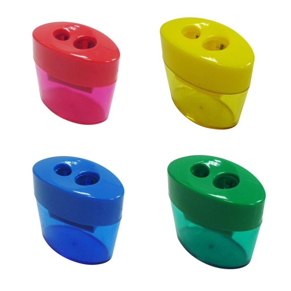 筆削 削筆機 迷你筆削 大小通吃 攜帶式 學齡鉛筆 粗細皆可 二孔筆削 削筆器 迷你鉛筆機 小筆削 1601-細節圖2