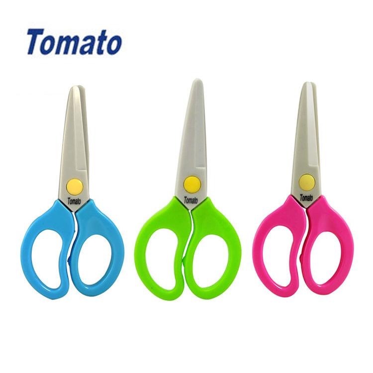 安全剪刀 兒童剪刀 學齡適用 塑膠剪 纖維剪刀  幼兒剪刀 彩色剪刀 不導電 膠刃 Tomoto TS-152-細節圖2