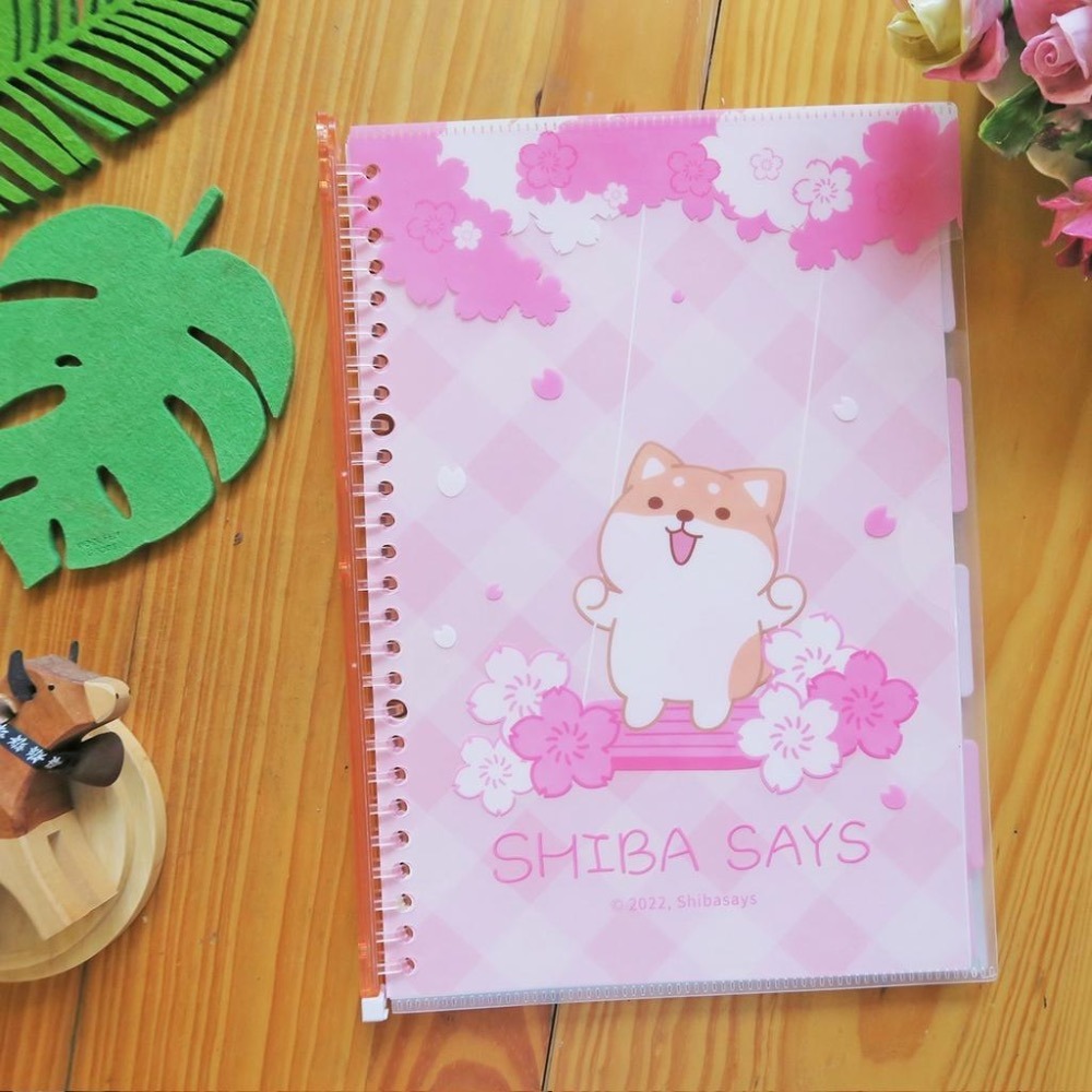 筆記本 活頁 B5 柴語錄 資料夾 19X26.5 附收納袋 隔頁紙 可愛Q版 可加內紙 護眼紙張 筆樂 DE-7511-細節圖7