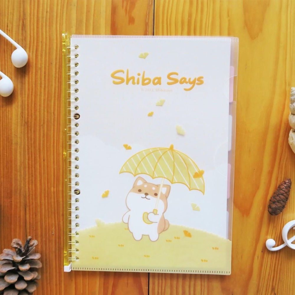 筆記本 活頁 B5 柴語錄 資料夾 19X26.5 附收納袋 隔頁紙 可愛Q版 可加內紙 護眼紙張 筆樂 DE-7511-細節圖8