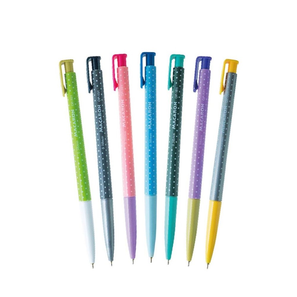 自動筆 中油筆 OP-101 0.38 點點 針式芯 原子筆 按鍵中油筆 自動原子筆 滑溜 好寫 速寫 自動中油筆 東文-細節圖2