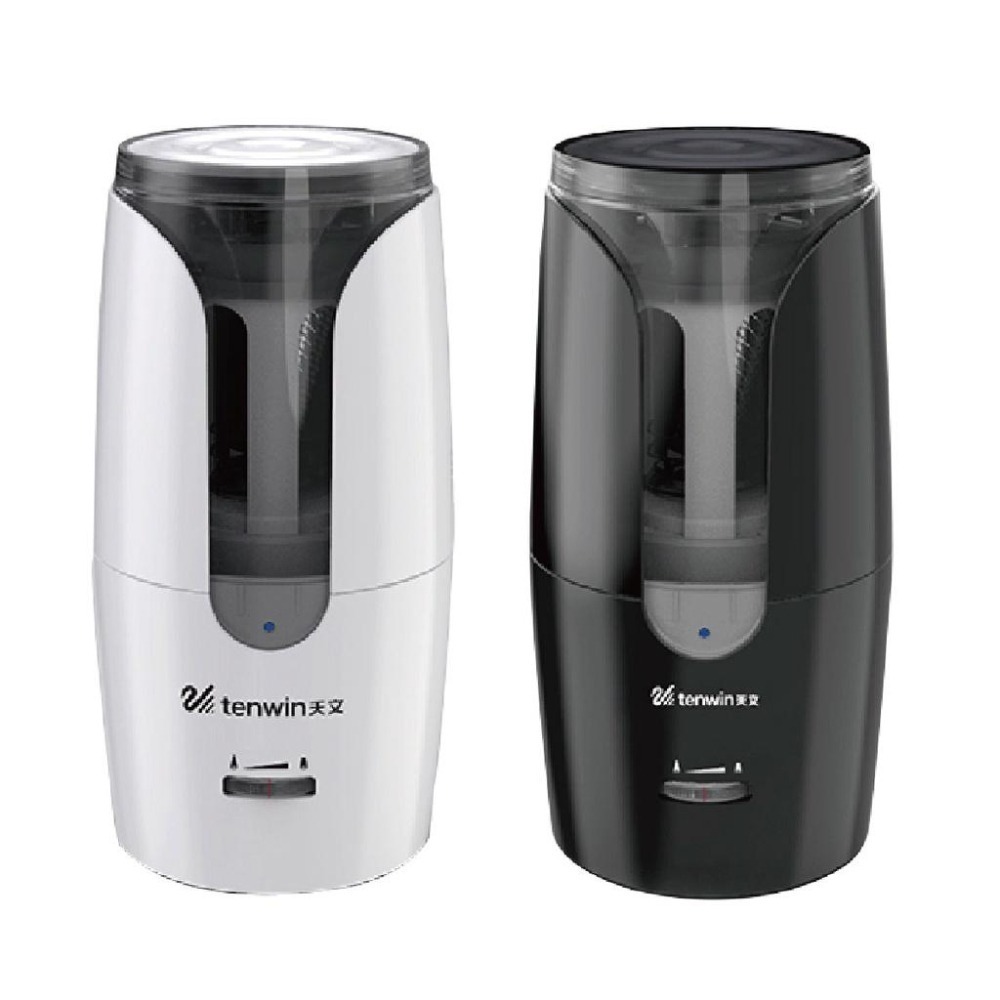 【台灣現貨+保固6個月】 削鉛筆機 tenwin 8028 電動削鉛筆機 半自動 充電式 大小通吃 可調筆尖粗細-細節圖2