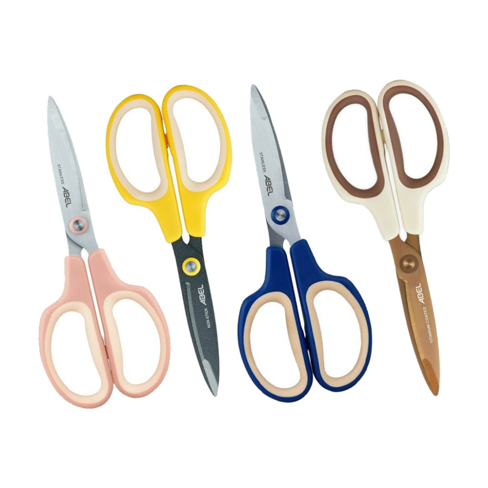 剪刀 事務剪刀 ABEL 砧鋒剪刀 不沾黏 鈦金屬 雙曲率 剪厚物輕鬆俐落 省力剪刀 文具用品 辦公文具-細節圖2