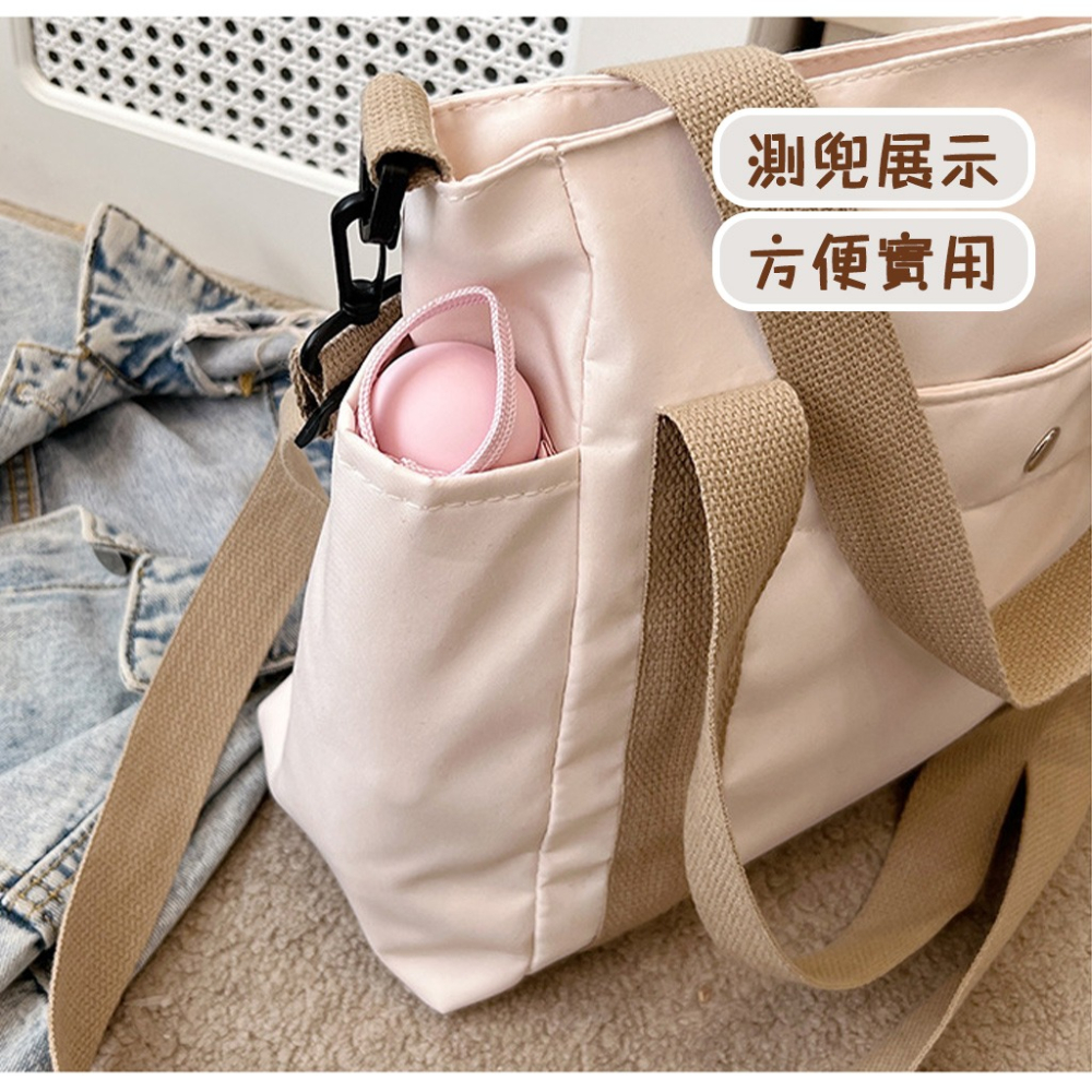 【台灣現貨🔥防水加厚🔥】 托特包 新款大容量托特包 手提袋 尼龍托特包 防潑水 側背包 斜挎包 女生斜背包 肩背包-細節圖5