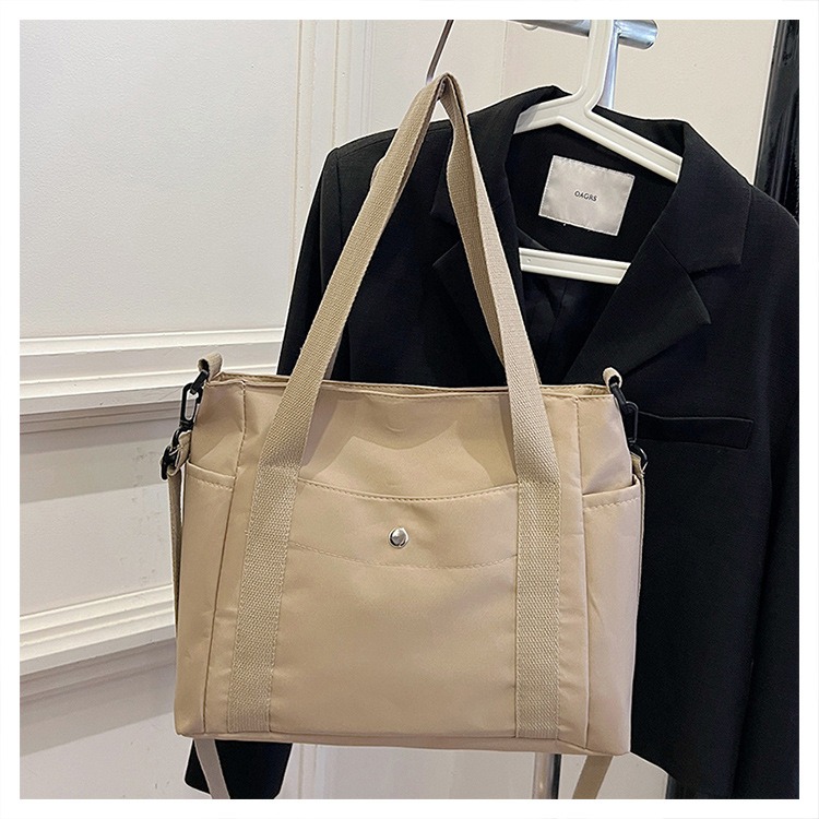 【台灣現貨🔥防水加厚🔥】 托特包 新款大容量托特包 手提袋 尼龍托特包 防潑水 側背包 斜挎包 女生斜背包 肩背包-規格圖9