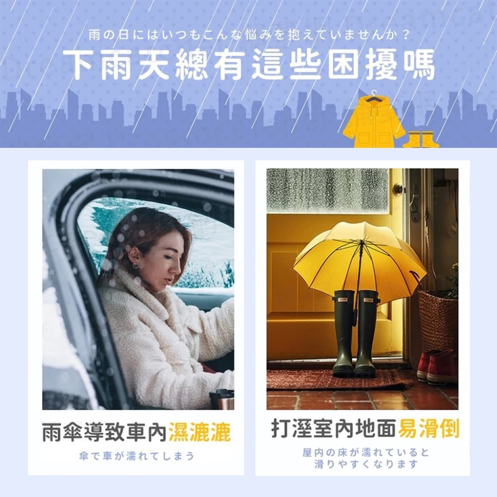 💥車用雨傘防水💥 雨傘收納袋 摺傘適用 透明收納袋 傘套 雨傘袋 束口可掛 PVC袋 車用雨傘防水袋 雨傘套 雨傘-細節圖2