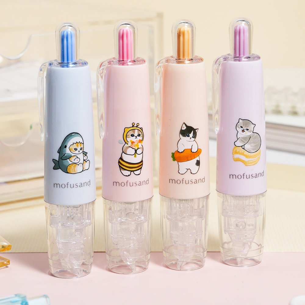 【台灣現貨】 修正帶 貓福珊迪 日本 mofusand 歐文 聯名限量版 Oval 鯊魚貓 紅蘿蔔貓 蜜蜂貓 馬卡龍貓-細節圖4