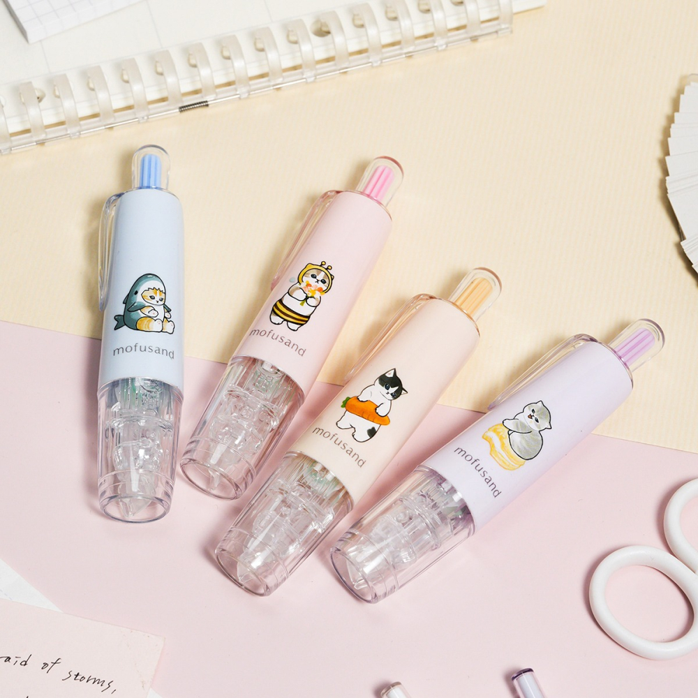 【台灣現貨】 修正帶 貓福珊迪 日本 mofusand 歐文 聯名限量版 Oval 鯊魚貓 紅蘿蔔貓 蜜蜂貓 馬卡龍貓-細節圖5