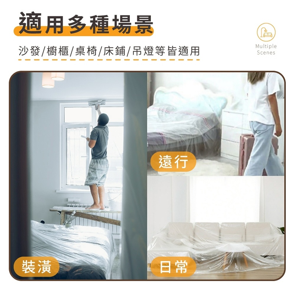 防塵罩 家具防塵套 加厚加長款 多功能防塵罩 防塵布 防塵膜 沙發防塵套 傢俱防塵套 施工防塵 家用防塵 防水布-細節圖6