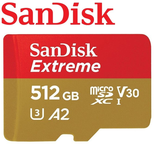 SanDisk Extreme 512G microSDXC SWITCH UHS-I V30 A2 記憶卡