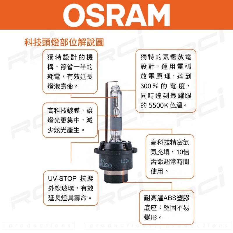 OSRAM 歐司朗 德國原裝 D1S D3S 5500K 白光 增亮20% HID 燈管 氙氣燈管 一年保固 原廠HID-細節圖6