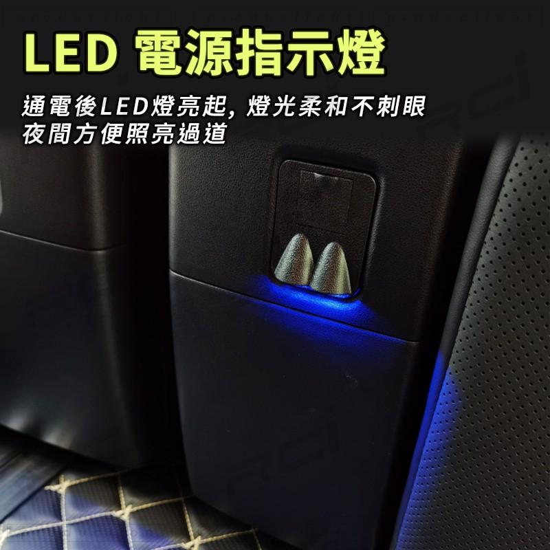 TOYOTA  ALPHARD  專用 USB 充電座 帶LED燈顯示 後座 中排預留孔 對應插頭線組-細節圖3