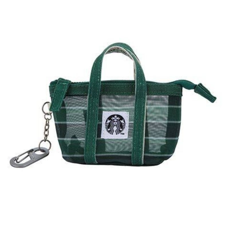 星巴克台南文創，星巴克星復古條紋網布隨行杯袋，星巴克星復古條紋網布提袋，星巴克咖啡渣杯墊，星巴克零錢包，星巴克提袋-細節圖2