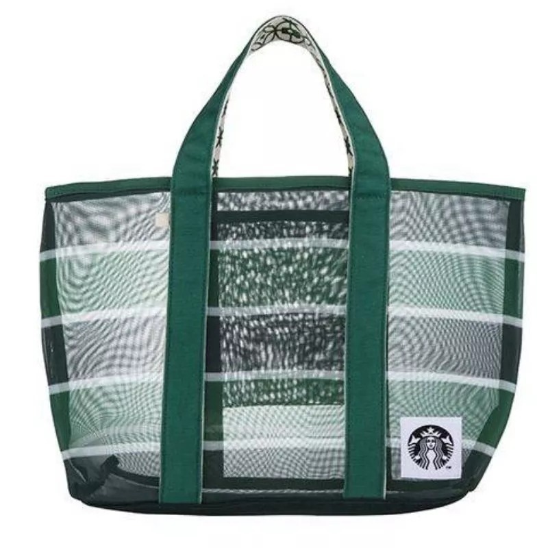 星巴克台南文創，星巴克星復古條紋網布隨行杯袋，星巴克星復古條紋網布提袋，星巴克咖啡渣杯墊，星巴克零錢包，星巴克提袋-細節圖3