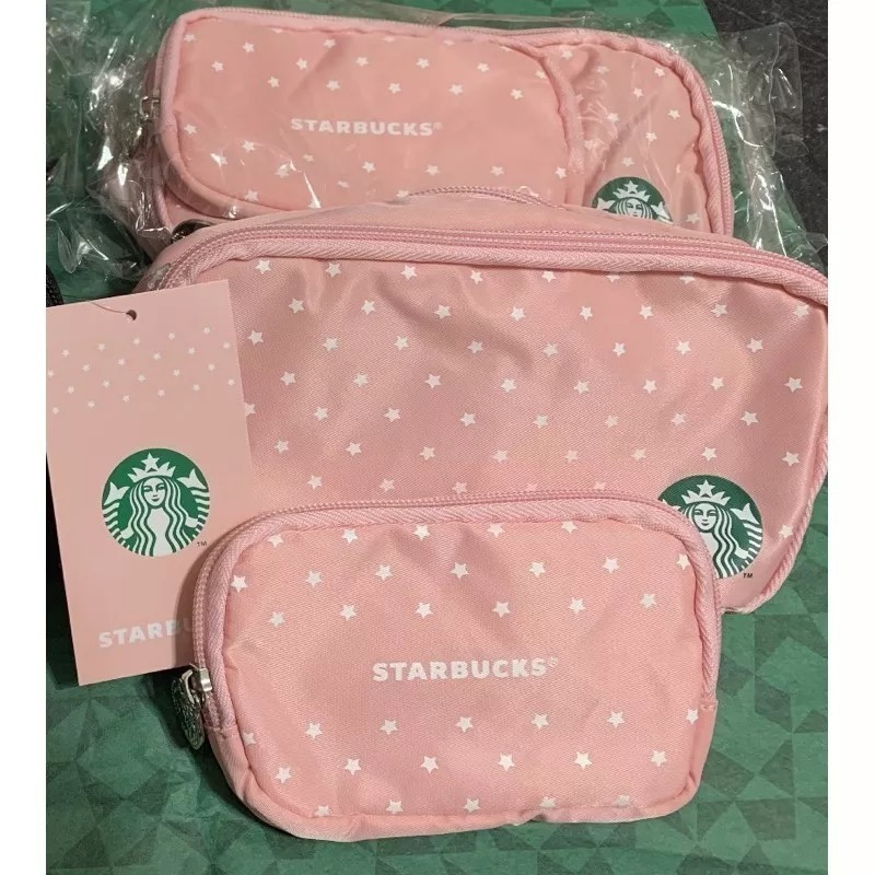 星巴克萬用包兩件組，星巴克櫻花粉，星巴克典藏黑，星巴克櫻花包，星巴克零錢包，星巴克旅行包，星巴克萬用包，星巴克化粧包-細節圖2