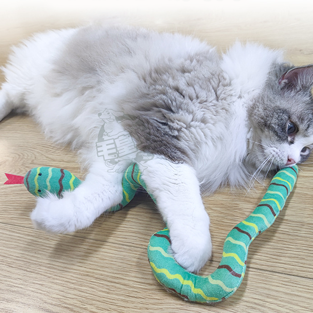 【毛皇上】貪食蛇 貓薄荷毛絨蛇 毛絨蛇 貓草蛇 逗貓玩具 磨牙玩具 絨毛玩具 貓玩具-細節圖7