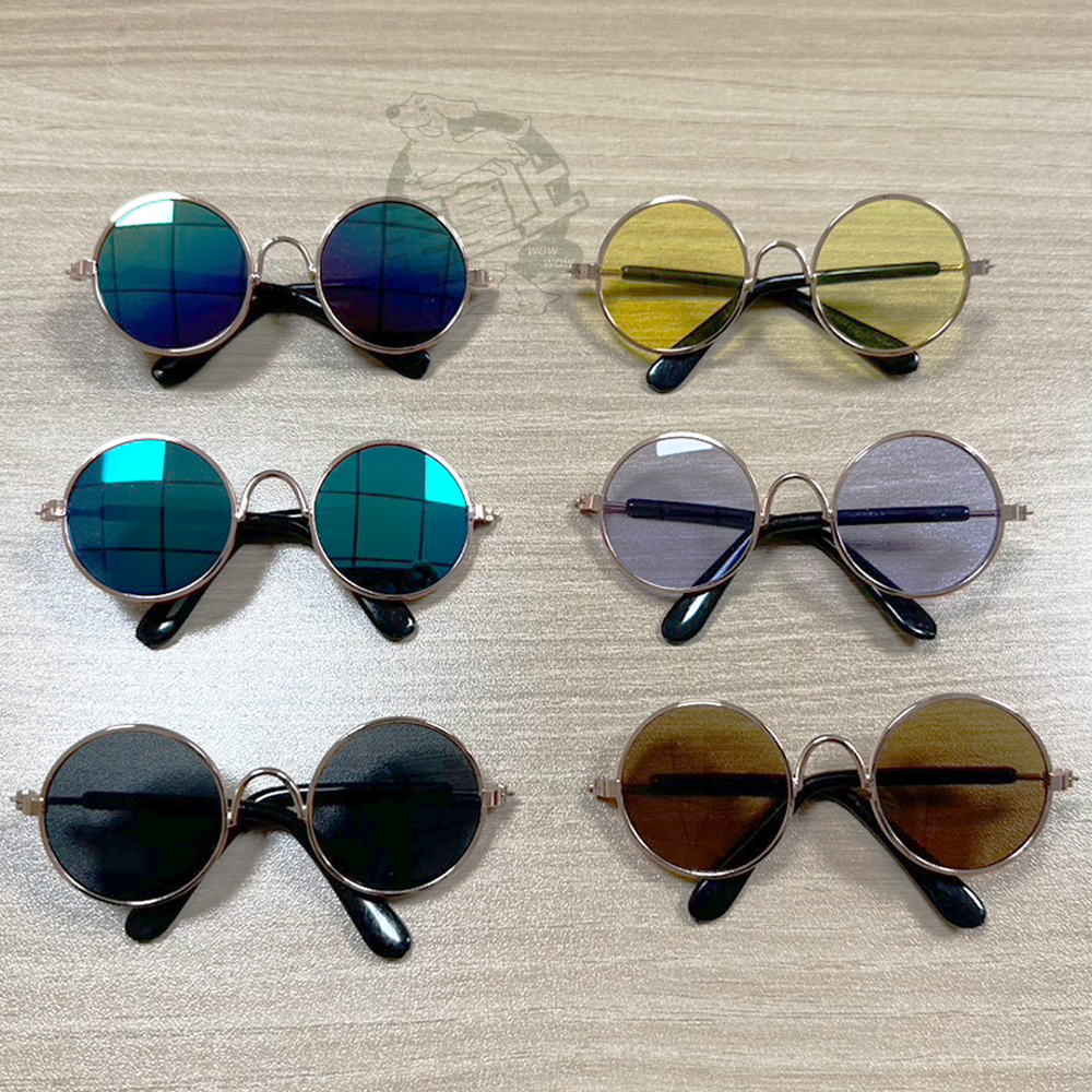 【毛皇上】小墨鏡 寵物墨鏡 圓框眼鏡 潮流眼鏡 拍照道具 寵物飾品 貓狗眼鏡-細節圖3