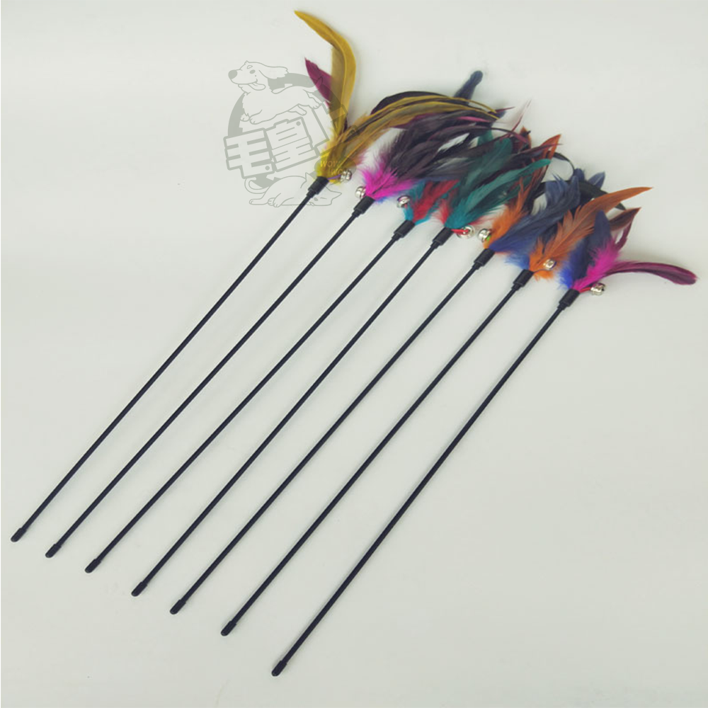 【毛皇上】彩色羽毛逗貓棒 65CM加長款 逗貓棒 羽毛逗貓棒 貓玩具 逗貓 貓咪玩具-細節圖4
