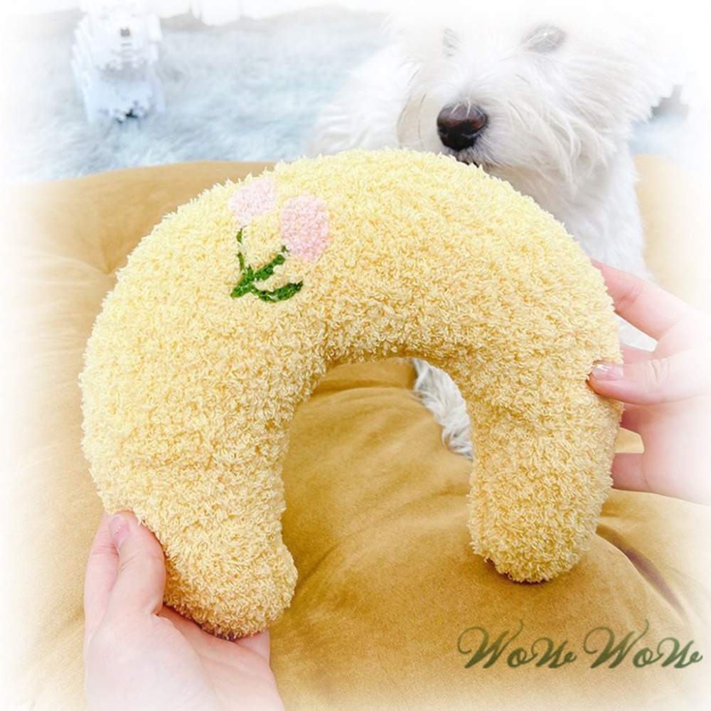 【台灣出貨】❤寵物用品 U型寵物睡枕 小枕頭 寵物抱枕 柔軟舒適 深度睡眠 陪睡枕 保護頸椎 貓狗枕頭【WOWWOW】-細節圖7