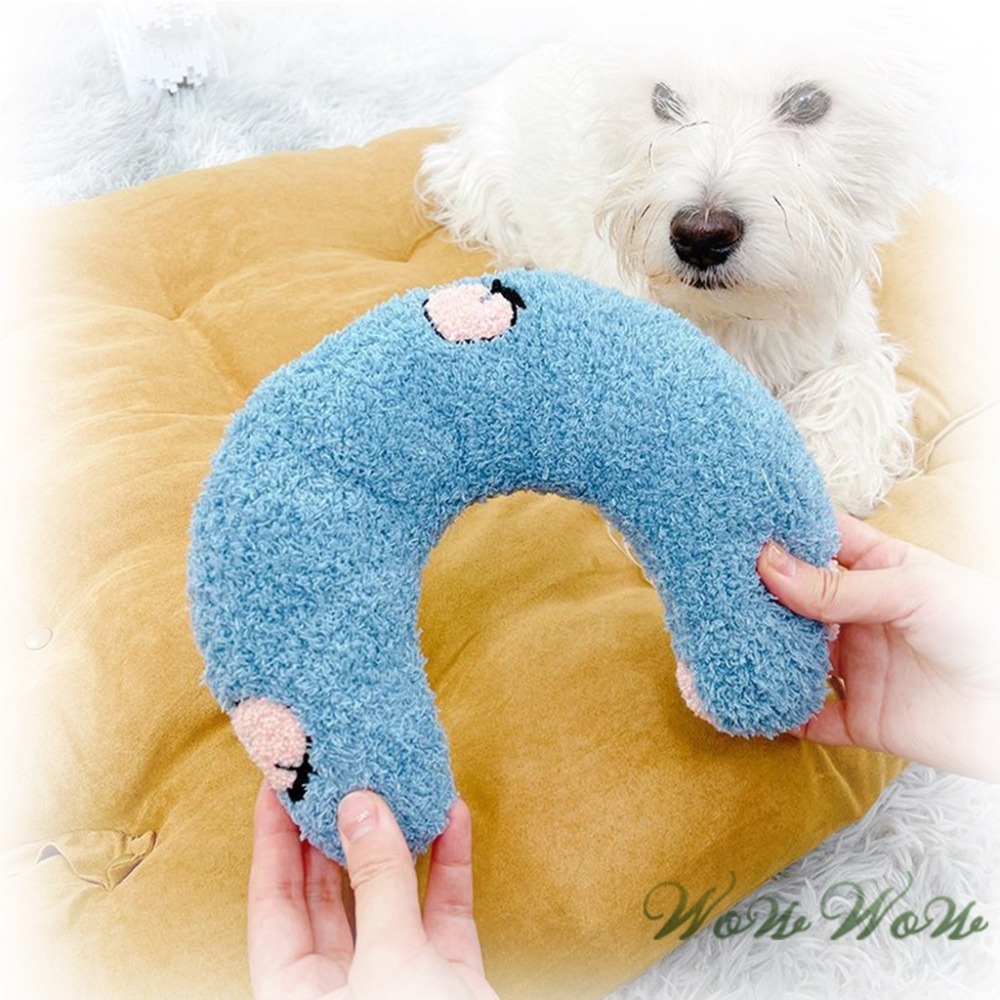 【台灣出貨】❤寵物用品 U型寵物睡枕 小枕頭 寵物抱枕 柔軟舒適 深度睡眠 陪睡枕 保護頸椎 貓狗枕頭【WOWWOW】-細節圖8