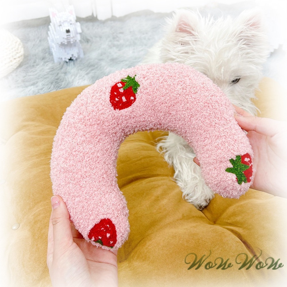 【台灣出貨】❤寵物用品 U型寵物睡枕 小枕頭 寵物抱枕 柔軟舒適 深度睡眠 陪睡枕 保護頸椎 貓狗枕頭【WOWWOW】-細節圖9