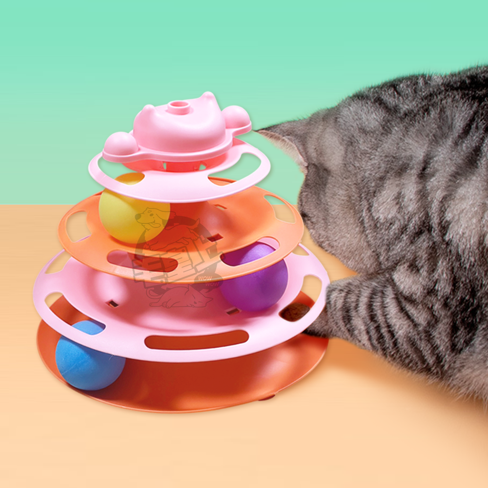 【毛皇上】❤貓轉盤 旋轉風車軌道盤 四層軌道貓轉盤 自嗨玩具 貓玩具-細節圖6