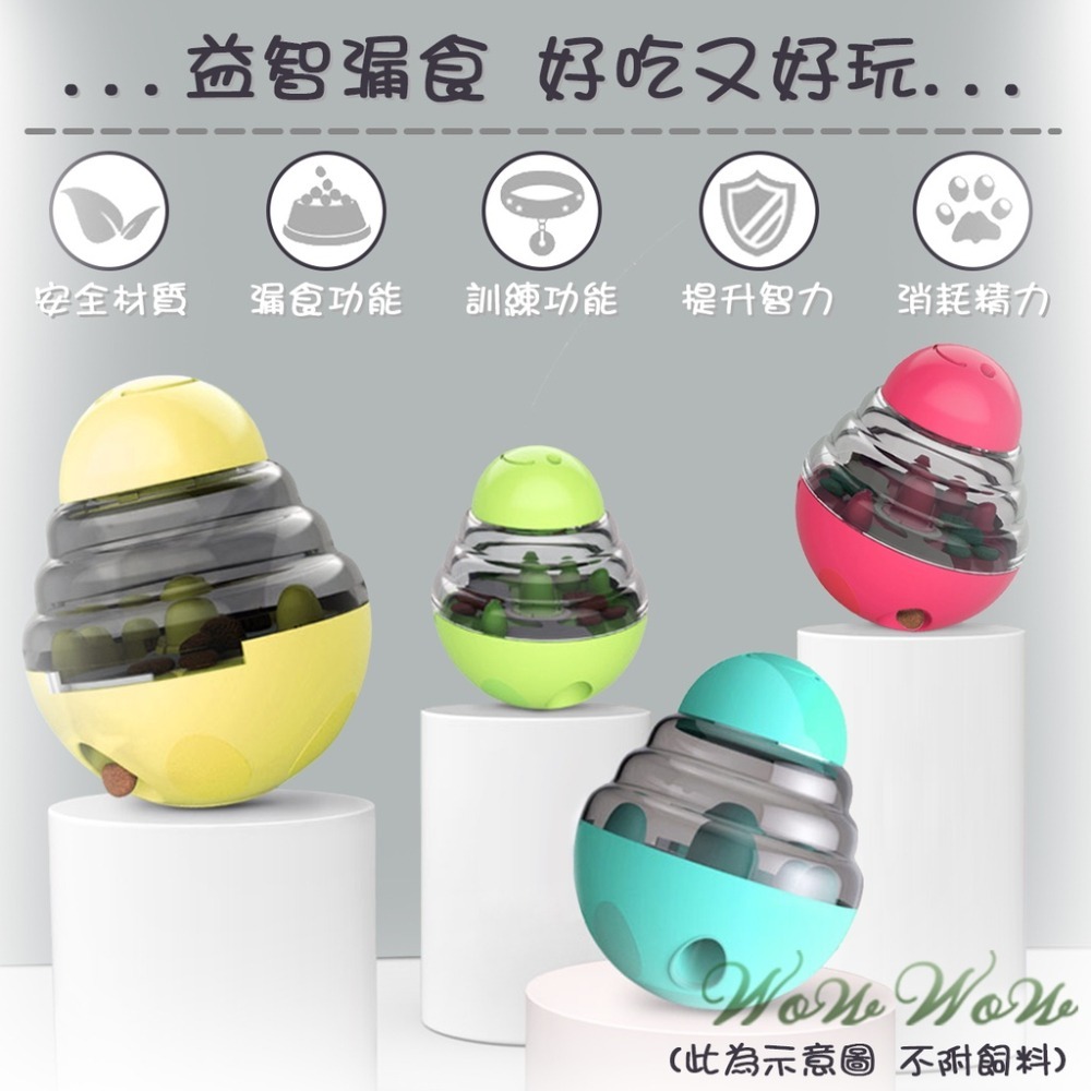 【挑戰最低價】❤寵物玩具 不倒翁漏食球 寵物漏食球 漏食玩具 寵物益智慢食訓練玩具 狗狗玩具 藏食嗅聞餵食-細節圖3